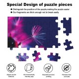 yanfind Picture Puzzle Dandelion Seeds Flower Drop  Purple Light Dark Blurred 5K Family Game Intellectual Educational Game Jigsaw Puzzle Toy Set