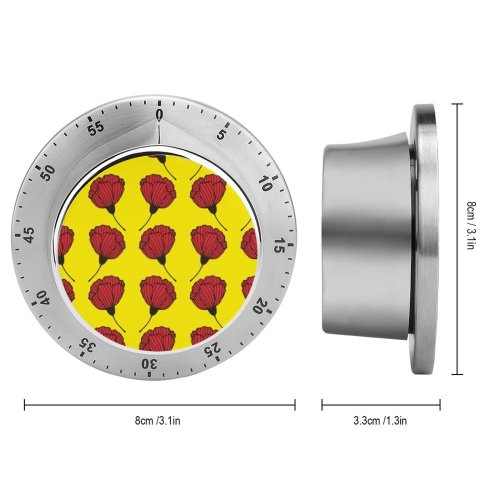 yanfind Timer Berries  Drawn Traditional Foliage Ornamental Garden Ornament Seamless Swirls Doodle Summer 60 Minutes Mechanical Visual Timer