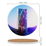 yanfind Ceramic Coasters (round) SciFi Extraterrestrial Ocean Neon Sunlight Family Game Intellectual Educational Game Jigsaw Puzzle Toy Set