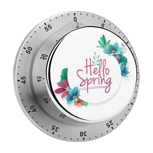 yanfind Timer Decor  Hydrangea Invite Wedding Badge Romantic Happy Round Beautiful Bouquet Time 60 Minutes Mechanical Visual Timer