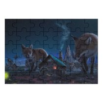 yanfind Picture Puzzle Carles Marsal Fantasy Witch Fox Wild Starry Sky  Night Time Digital Family Game Intellectual Educational Game Jigsaw Puzzle Toy Set