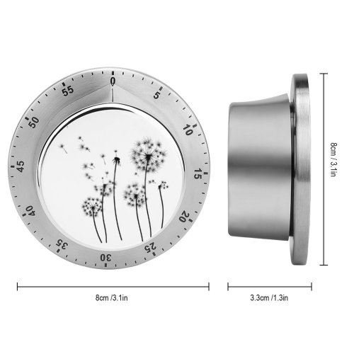 yanfind Timer Abstract Weed Freedom  Flying  Seeds Growth Offspring Garden Biology Silhouette 60 Minutes Mechanical Visual Timer