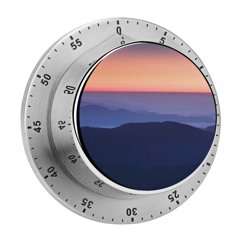yanfind Timer Claudio Testa Sunset Sky Mountains Foggy  Range 60 Minutes Mechanical Visual Timer