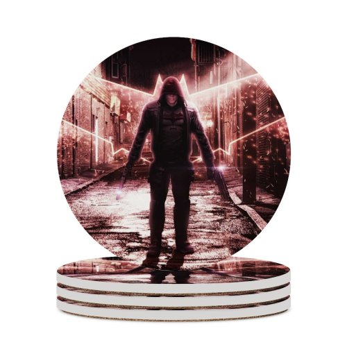 yanfind Ceramic Coasters (round) Games Hood Gotham Knights PlayStation PlayStation  X S  PC Games Family Game Intellectual Educational Game Jigsaw Puzzle Toy Set