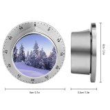 yanfind Timer Winter Snow Pine Trees Evening Switzerland December 60 Minutes Mechanical Visual Timer