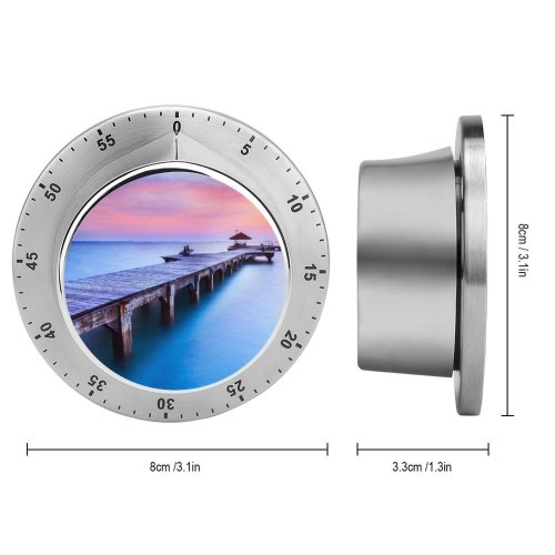 yanfind Timer Anek Suwannaphoom Wooden Pier Sunrise Morning Foggy Daylight 60 Minutes Mechanical Visual Timer