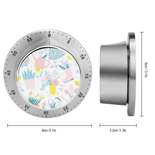 yanfind Timer Mother's  Pastels  Garden Roses Colorful Wrap Vase Seamless Fabric Flowers 60 Minutes Mechanical Visual Timer