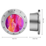 yanfind Timer Art Abstract Illinois Glenview Striped Acrylic Craft Magenta Purple USA Decoration Design 60 Minutes Mechanical Visual Timer