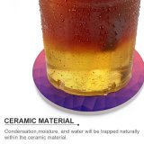 yanfind Ceramic Coasters (round) Dimensional Blank Beige Dawn Dimensional Morning Purple Dark   Sunset Grid Family Game Intellectual Educational Game Jigsaw Puzzle Toy Set