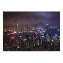 yanfind Picture Puzzle Peter Y. Chuang Hong Kong City Skyscrapers Night Time Cityscape Aerial City Family Game Intellectual Educational Game Jigsaw Puzzle Toy Set