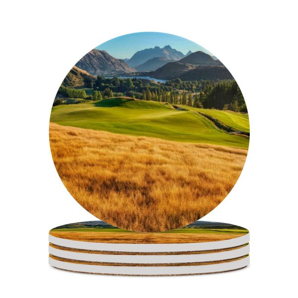 yanfind Ceramic Coasters (round) Trey Ratcliff  Course Landscape Mountains Lake Par Scenery Family Game Intellectual Educational Game Jigsaw Puzzle Toy Set