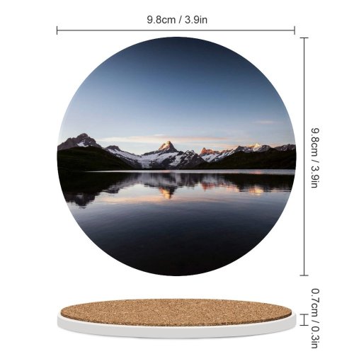 yanfind Ceramic Coasters (round) Gerard Sunrise Morning Bachalpsee Lake Reflections Switzerland Family Game Intellectual Educational Game Jigsaw Puzzle Toy Set