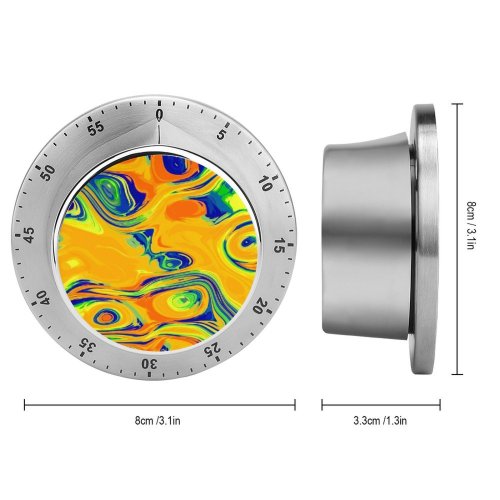 yanfind Timer  Pixelated Pop Seamless  Toned Fashionable Creativity Effects Liquid Distorted Fashioned 60 Minutes Mechanical Visual Timer
