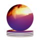 yanfind Ceramic Coasters (round)  Metal Colum Wood Interior Light Magenta Cyan Purple Curl Curve Caos Family Game Intellectual Educational Game Jigsaw Puzzle Toy Set