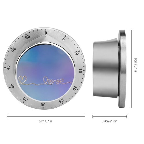 yanfind Timer Love Heart Golden Letters Bokeh 60 Minutes Mechanical Visual Timer