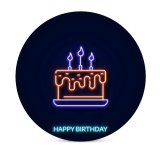 yanfind Ceramic Coasters (round) Simplicity Glowing Birthday  Photographic Effects Styles Social Dessert Fun Candle Present Family Game Intellectual Educational Game Jigsaw Puzzle Toy Set
