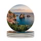 yanfind Ceramic Coasters (round) Tonnara Di Scopello Historical Beach Seascape Ancient Rocks Italy Family Game Intellectual Educational Game Jigsaw Puzzle Toy Set