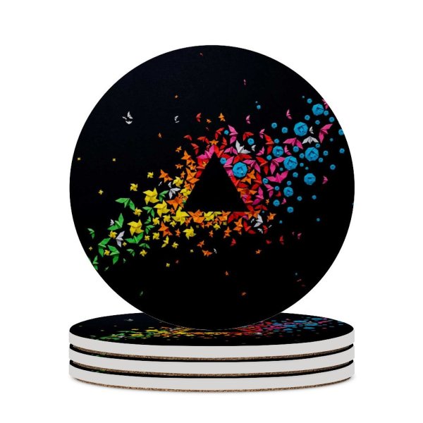yanfind Ceramic Coasters (round) Abstract Dark Art Origami Panoply  Geometrical Multicolor Colorful Crafts Family Game Intellectual Educational Game Jigsaw Puzzle Toy Set