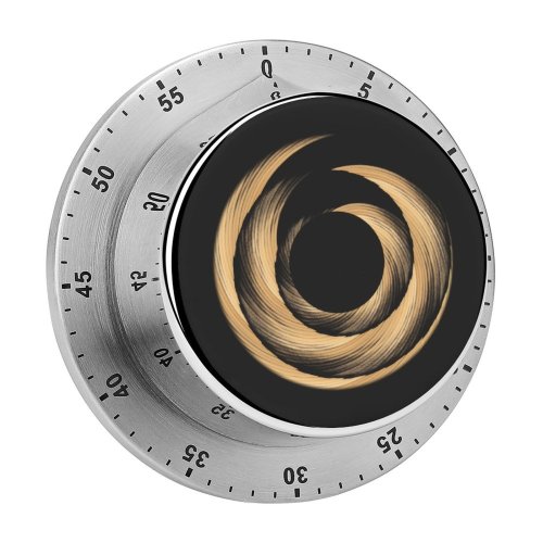 yanfind Timer Motion Studio Classical  Stroke Spiral Digital Abundance Bronze Retro Gold Curled 60 Minutes Mechanical Visual Timer