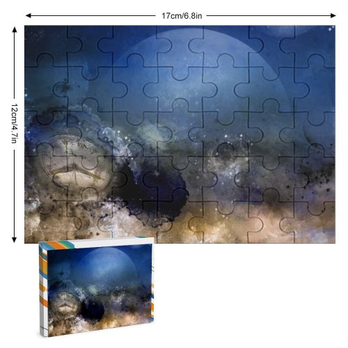 yanfind Picture Puzzle Relativity Time Clock Lunar Space Graphical Edit Family Game Intellectual Educational Game Jigsaw Puzzle Toy Set