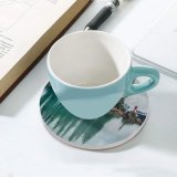 yanfind Ceramic Coasters (round) Shoreline Fir Images Ocean Land Wallpapers Sea Plant Lake  Outdoors Tree Family Game Intellectual Educational Game Jigsaw Puzzle Toy Set