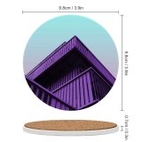 yanfind Ceramic Coasters (round) Vitalik Vynarchyk Architecture  Contemporary Purple Building Clear Sky Family Game Intellectual Educational Game Jigsaw Puzzle Toy Set