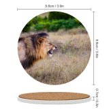 yanfind Ceramic Coasters (round) Simon Bardet Lion Roaring National Park Wild Family Game Intellectual Educational Game Jigsaw Puzzle Toy Set