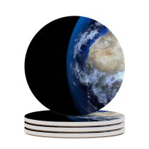 yanfind Ceramic Coasters (round) PIROD Space Black Dark  Planet Warming Family Game Intellectual Educational Game Jigsaw Puzzle Toy Set