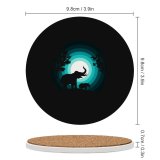 yanfind Ceramic Coasters (round) Suryapraveen Black Dark Minimal Elephant Elephant Cub Silhouette Night Family Game Intellectual Educational Game Jigsaw Puzzle Toy Set