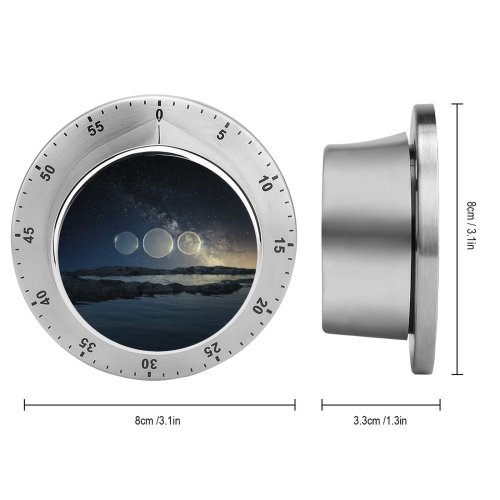 yanfind Timer Karan Gujar Seashore Dusk Circles Starry Sky Sunset 60 Minutes Mechanical Visual Timer
