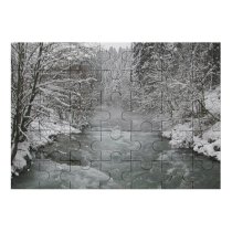 yanfind Picture Puzzle River Snow  Resources Watercourse  Winter Family Game Intellectual Educational Game Jigsaw Puzzle Toy Set