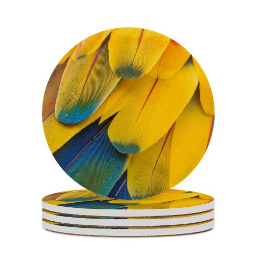 yanfind Ceramic Coasters (round) Zdeněk Macháček Abstract Macaw Feathers Multicolor Colorful Closeup Macro Drops Texture Scarlet Family Game Intellectual Educational Game Jigsaw Puzzle Toy Set