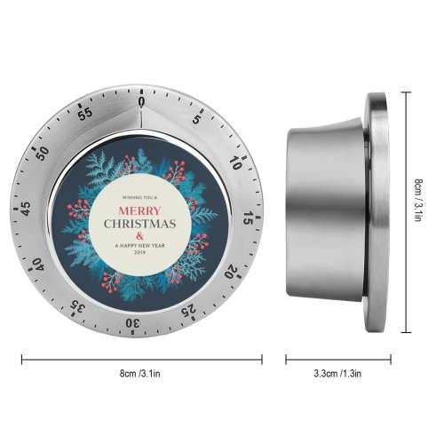 yanfind Timer Wreath Tree Berry Plant Fir Branch USA Winter Snow Evergreen Pinaceae Pine 60 Minutes Mechanical Visual Timer