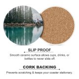 yanfind Ceramic Coasters (round) Shoreline Fir Images Ocean Land Wallpapers Sea Plant Lake  Outdoors Tree Family Game Intellectual Educational Game Jigsaw Puzzle Toy Set