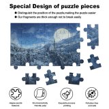 yanfind Picture Puzzle Winter  Frozen Forest Village Snowfall Family Game Intellectual Educational Game Jigsaw Puzzle Toy Set