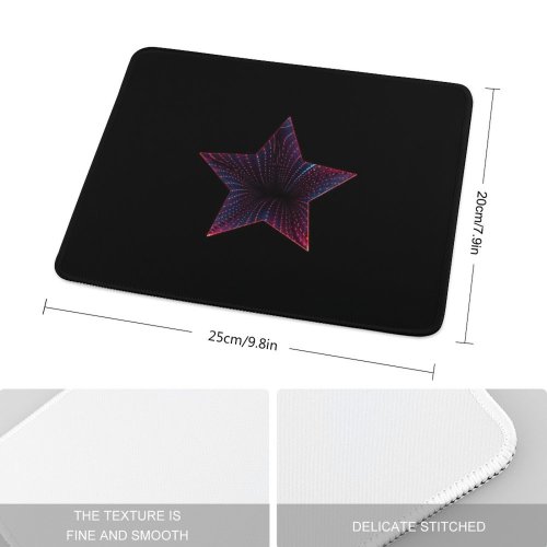 yanfind The Mouse Pad Daniel Olah Abstract Dark Star Neon Pattern Design Stitched Edges Suitable for home office game