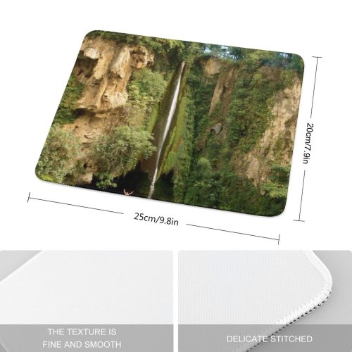 yanfind The Mouse Pad Calm Adventure Swim Eden River Forest Cave Resources Cascade Rainforest Aveyron Adventurous Pattern Design Stitched Edges Suitable for home office game