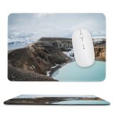 yanfind The Mouse Pad Scenery Promontory Slope Iceland Mountain Caldera Scale Askja Free Outdoors Wallpapers Pattern Design Stitched Edges Suitable for home office game