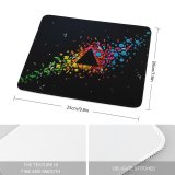 yanfind The Mouse Pad Abstract Dark Art Origami Panoply Triangle Geometrical Multicolor Colorful Crafts Pattern Design Stitched Edges Suitable for home office game