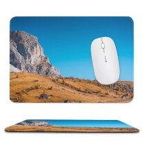 yanfind The Mouse Pad Cliff Landscape Autumn Clear Sky Pattern Design Stitched Edges Suitable for home office game