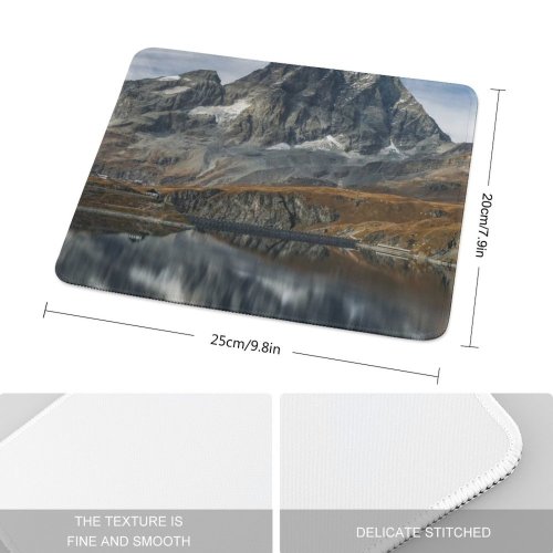 yanfind The Mouse Pad Landscape Peak Creative Italian Pictures Outdoors Ridge Snow Alps Goillet Glacier Pattern Design Stitched Edges Suitable for home office game