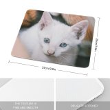 yanfind The Mouse Pad Funny Curiosity Sit Little Young Eye Pet Whisker Downy Fur Portrait Pattern Design Stitched Edges Suitable for home office game