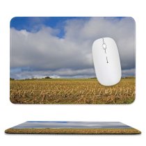 yanfind The Mouse Pad Field Sky Field Natural Sun Autumn Cloud Landscape Sky Clouds Lane Grassland Pattern Design Stitched Edges Suitable for home office game