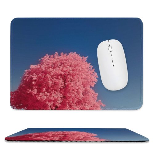 yanfind The Mouse Pad Landscape Plant Creative Infrared Pictures Outdoors Tree Flower Vegetation Maple Swiss Pattern Design Stitched Edges Suitable for home office game