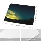yanfind The Mouse Pad Silhouette Tree Sky Scape Night Exposure Light Free Ocean Star Meteor Pattern Design Stitched Edges Suitable for home office game