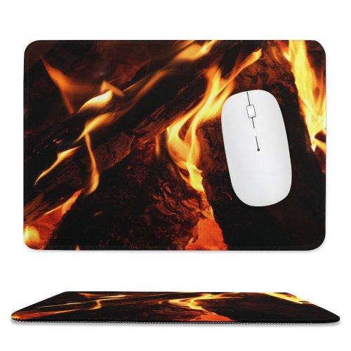 yanfind The Mouse Pad Alaska Pictures Outdoors Fire Free Burning Flame Campfire Bonfire Flames Usa Pattern Design Stitched Edges Suitable for home office game