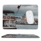 yanfind The Mouse Pad Boats City Vacation Clouds Daylight Pier Travel Ferry Cruise Watercrafts Flag Transportation Pattern Design Stitched Edges Suitable for home office game