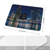 yanfind The Mouse Pad Carsten Heyer City Rotterdam Netherlands Nightscape Cityscape Reflection Night Lights Skyscrapers Modern Pattern Design Stitched Edges Suitable for home office game