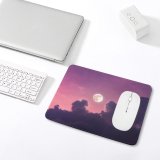 yanfind The Mouse Pad Moon Clouds Sky Pattern Design Stitched Edges Suitable for home office game
