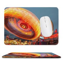 yanfind The Mouse Pad Philippe Clairo Calgary Stampede Alberta Canada Exposure Carnival Circular Outdoor Cloudy Sky Pattern Design Stitched Edges Suitable for home office game